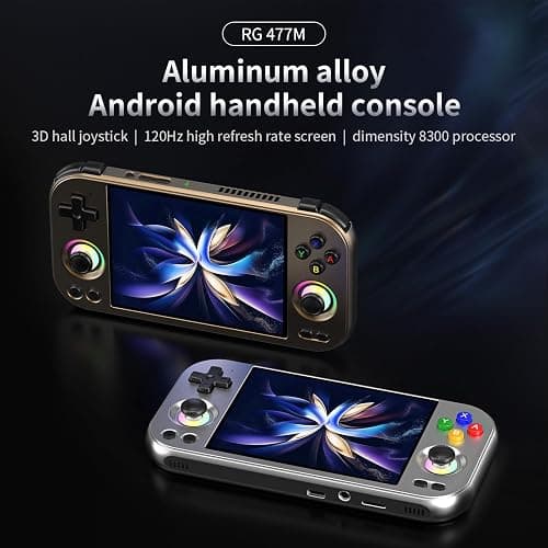 RG477M Retro Handheld Game Console , Aluminum Alloy CNC Dimensity 8300 Android14 System 4.7-inch Touch Handheld Game Console WiFi/Bluetooth Hall Joystick RGB Light 5300mah thumbnail 2