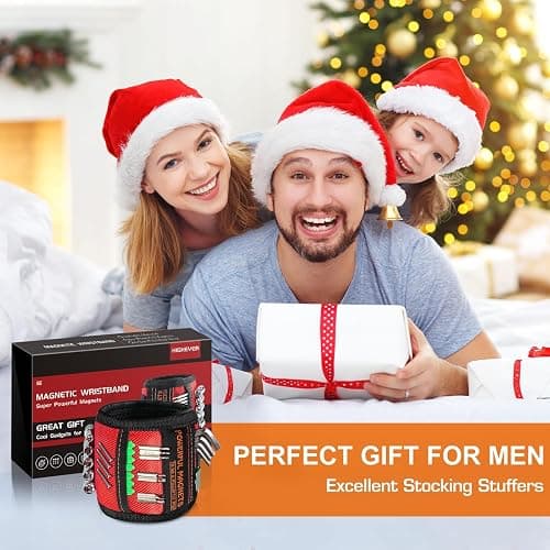 Stocking Stuffers for Men Women Gifts Magnetic Wristband: Men Gifts Tool Belt Magnet Wrist for Holding Screws Nails Christmas Gadget for Dad Adults Him Husband Who Have Everything (1) thumbnail 2