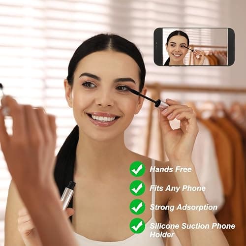 PATIKIL 2 Pack Suction Phone Case, Back of Phone Suction Grip Suction Cup Phone Case Silicone Double Sided Mount Strong Grip Holder for Phone Case Videos, White thumbnail 3