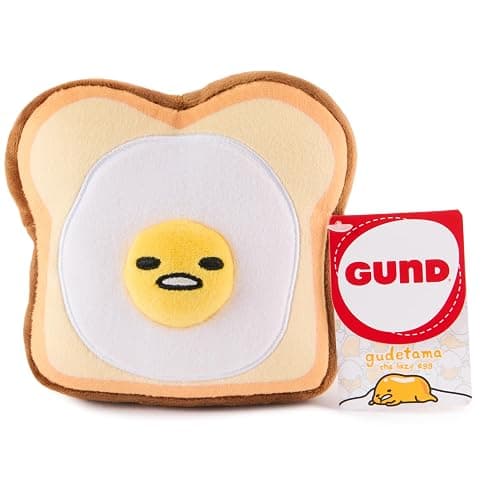 GUND Sanrio Gudetama The Lazy Egg Stuffed Animal, Gudetama Egg Toast Plush Toy for Ages 1 and Up, 5” - Image 1