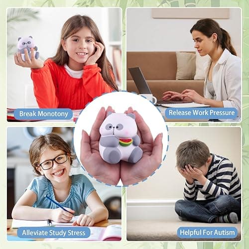 Anboor Panda Squishies Slow Rising Toys for Kids - Soft Cute Panda Foam Squishies Jumbo Animal Fidget Sensory Toys for Party Favors thumbnail 5