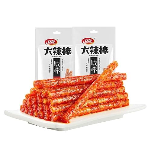 Spicy Strips - Spicy Gluten Latiao, Chinese Special Casual Snack Food, Made From Wheat/Chili/Spice, Low Sugar and Low Calories, Best Vegan, 78g (Pack of 2) - 78g*2pcs - Image 1