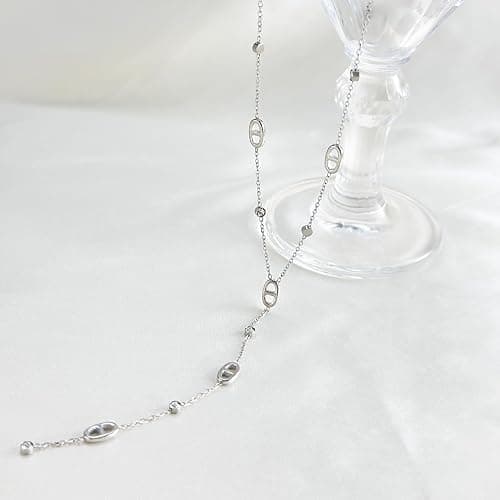 Awlve Collier LONG MAILLE MARINE Collier y Acier Inoxydable Sautoir Plongeante Femme thumbnail 9