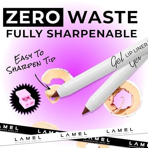 Lamel Long Lasting Lip Liner Pencil – Intense Brown – 2-in-1 Gel Liner | 8-Hour Wear, Creamy Texture, High Pigment, Sharpenable – Use as Lip Liner or Full Coverage Lipstick (414) thumbnail 3