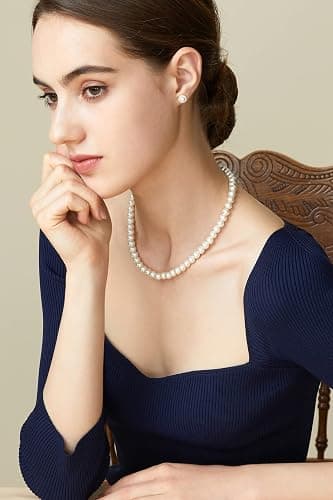 BABEYOND Collier Ras du Cou-Perles d'Imitation pour Femme Collier Court Rond Perle Simple pour Mariage Valentin Blanc thumbnail 3