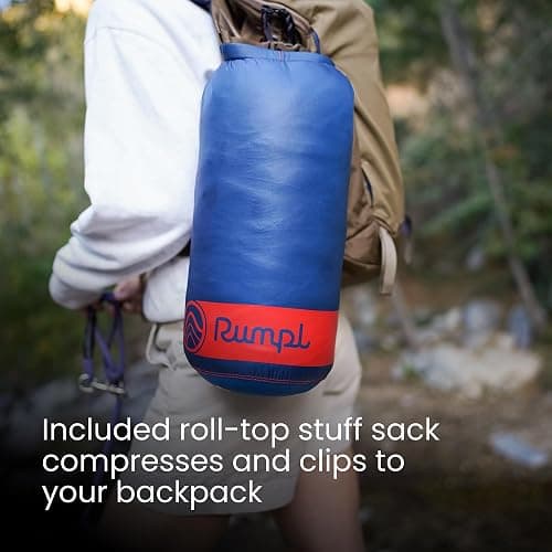 Rumpl Original Puffy Blanket - Warm, Water-Resistant Camping Blanket with 100% Recycled Synthetic Insulation, 52"x75", Original Puffy V2, Rocky Mountain Sunset Fade thumbnail 2