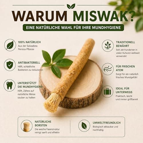 IDOBY Miswak - Lot de 10 brosses à dents traditionnelles en bois de Siwak - 100 % naturel - Racine de miswak - Nettoie et éclaircit - Respectueux de l'environnement et durable thumbnail 8