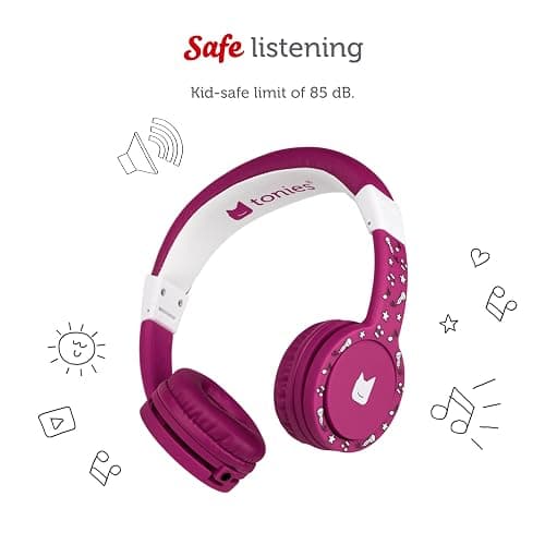 Tonies Foldable Wired Headphones for Kids - Comfortably Designed to fit On-Ear - Works with Toniebox 1 and All 3.5mm Devices - Purple thumbnail 3