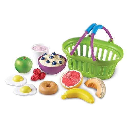 Learning Resources New Sprouts Healthy Breakfast - Pretend Play Food Toys for Toddlers, Fine Motor Skills, Gifts for Boys and Girls, 11 Pieces, Ages 18 months - Image 1