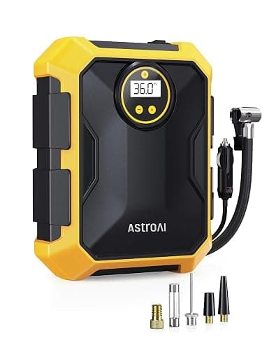 AstroAI Tire Inflator Air Compressor 12V DC Portable Air Compressor Car Accessories Auto Tire Pump 100PSI with LED Light Digital Air Pump for Car Tires Bicycles Other Inflatables - Image 1