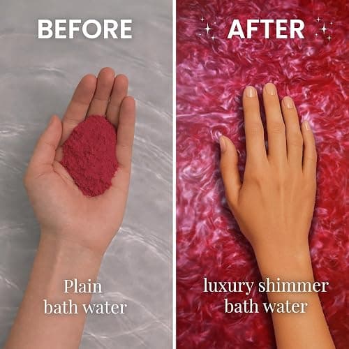 Stsfybaths Red Shimmer Bath Bomb in A Bag - Handmade Strawberry Scented Bath Bombs for Women, Kids and Men - Bulk Bathbomb Fizzies Perfect for Boys and Girls All Ages (Small, Red) thumbnail 2