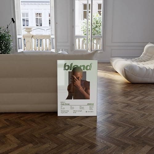 Jefuzh Frank Ocean Posters Blond Poster Music Album Cover Poster for Room Bedroom Aesthetic Home Decor Unframe Wall Art Print Silk Canvas Posters 11x17 in 28x43 cm thumbnail 4