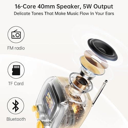 Divoom Tiivoo-2 Retro Pixel Bluetooth Speaker with USB-C/TF Playback, Custom Pixel Art Display, Alarm Clock & White Noise Sleep Mode, Desk Setup for Home Office, Gifts for Women Men, Cream thumbnail 3