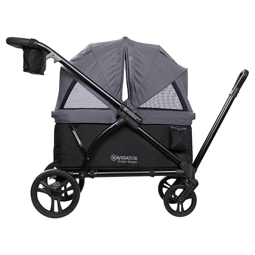 Open Box Baby Trend Navigator 2-in-1 Stroller Wagon, Dash Black - Image 1