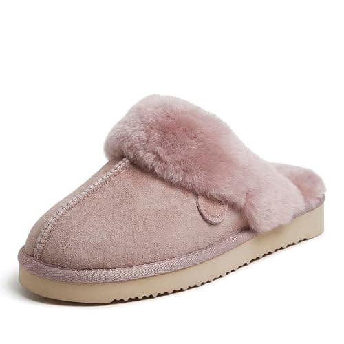 Fireside by Dearfoams Women's Fireside Sydney Shearling Fur Indoor/Outdoor Scuff Slipper With Wide Widths - Image 1
