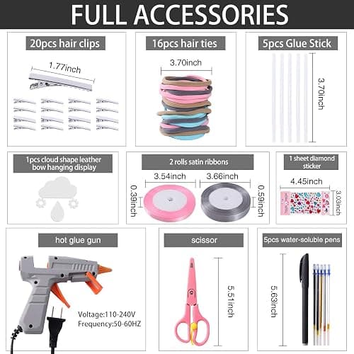 LITCHI Leather Bow Making Kit, Faux Leather Bow Kit, Faux Leather Bow Making Kit thumbnail 5
