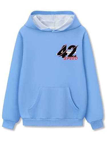 FOSTKU Novelty Print Hoodies for Boys - Soft Long Sleeve Pullover Shirt Size 6-18 - Image 1