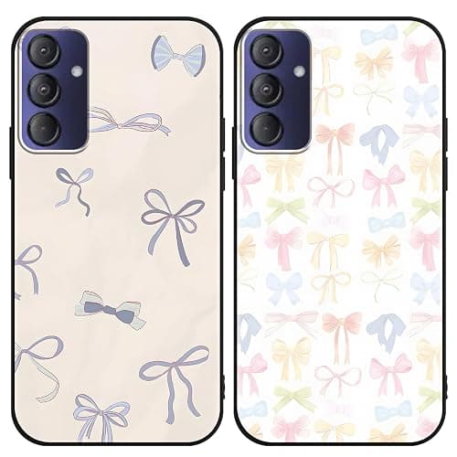 Aoldimu 2 Pack Stylish Mini Bow Phone Case for Gabb Phone 4 pro 6.5",Cartoon Cute Kawaii Bow Cases Fashion Pattern Cases for Girls Women Boys,Soft Silicone TPU Protective Cover Funda - Image 1