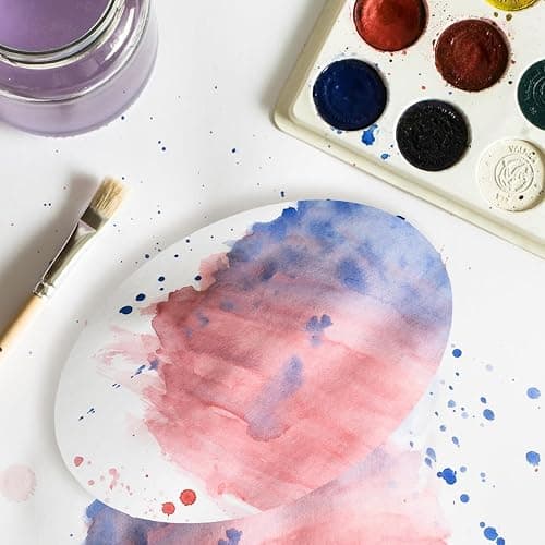 Oval Canvas Frame for Beginners and Artists, White Wood Cloth | Compact Lightweight Board, Stable for DIY Painting or Home Decoration, Easy to Carry and Store thumbnail 2
