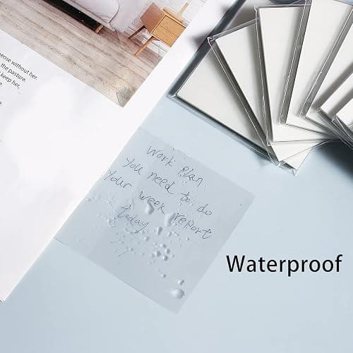 Berklia Transparent Sticky Notes,3x3 Inch Clear Sticky Notes,Waterproof White Bible Sticky Note,Transparent Stickers for School Supplies College(10 Packs,500 Sheets) thumbnail 2