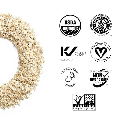One Degree Organic Foods, Gluten Free, Sprouted Rolled Oats, 24oz, 1 pack - Rolled Oats thumbnail 3