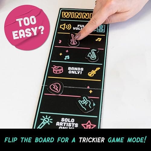 Lucky Egg Official Grab The Mic – Family Karaoke Board Game w/Foam Mic, 8+ Ages, 2-10 Players - Games for Bad Singers w/ 250 Lyrics (125 Cards) (Second Edition) thumbnail 6