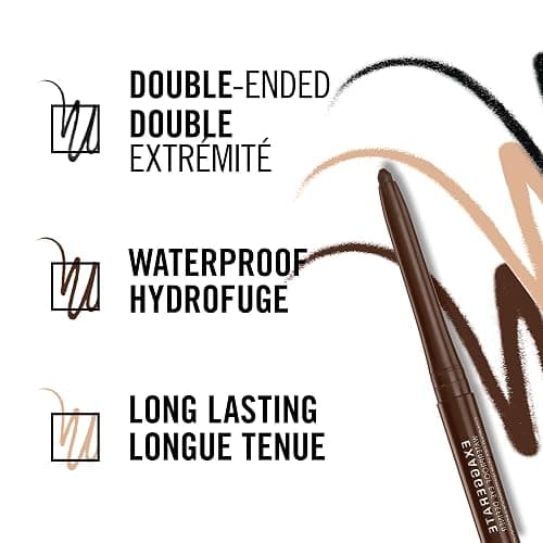 Rimmel London - Exaggerate Waterproof Eye Definer, built-in smudger & sharpener, creamy matte finish, Up to 10H, long-lasting, 100% Cruelty-Free, Black - 261 (Uncarded) thumbnail 5
