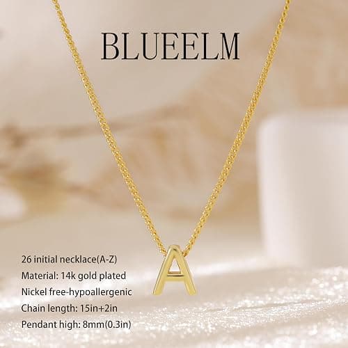 gold C necklace thumbnail 3