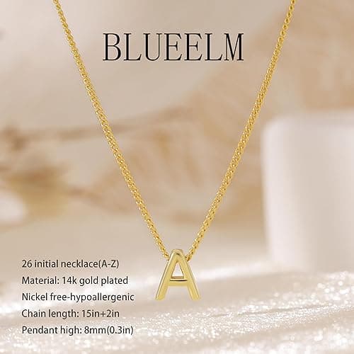 gold C necklace thumbnail 4