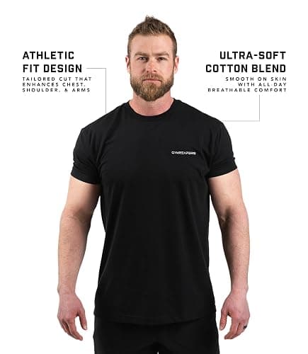 Gymreapers Skull Moisture Wicking T-Shirts for Men - Short Sleeve Workout Gym Shirts - Running Athletic Tees & Dry Fit Tshirt thumbnail 4