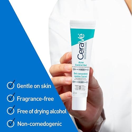 CeraVe Acne Control Gel For Face, Pimple & Pores, With Salicylic Acid, 3 Essential Ceramides, Niacinamides. Developed with Dermatologists, Non-Comedogenic, Oil-Free, Fragrance-Free, 40ml thumbnail 6