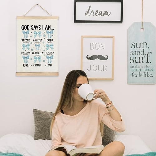 RYYCDOI Light Blue Bows Coquette Room Bathroom Decor for Teen Girls Nursery 12x16 Inch thumbnail 5
