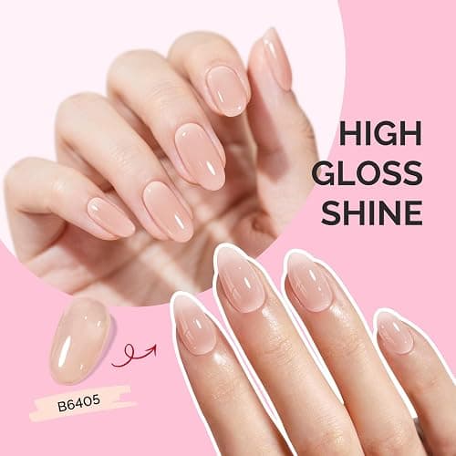 MelodySusie Jeweliver Gel Nail Polish, 0.5Fl.oz Nude Gel Polish Beige Color Soak Off UV LED Light Cure Gift for Women Manicure Nail Art DIY at Home B6405 thumbnail 6