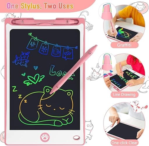 Hockvill LCD Writing Tablet for Kids 8.8 Inch, Toys for Girls Boys Drawing Pad for 3 4 5 6 7 Year Old Kids Toys, Children’s Day Gift Toddler Doodle Board Travel Essentials, Birthday Gift for Children thumbnail 5