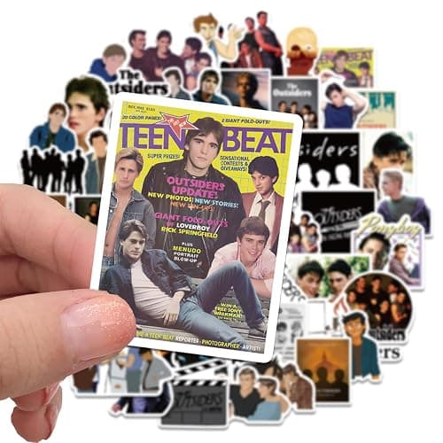 The Outsiders Stickers for Water Bottles 50 Pcs Cute, Waterproof, Beautiful and Fashionable, Suitable for Cups, Phones, Bicycles, Guitars, Suitcases, Ultra-Durable Vinyl. thumbnail 3