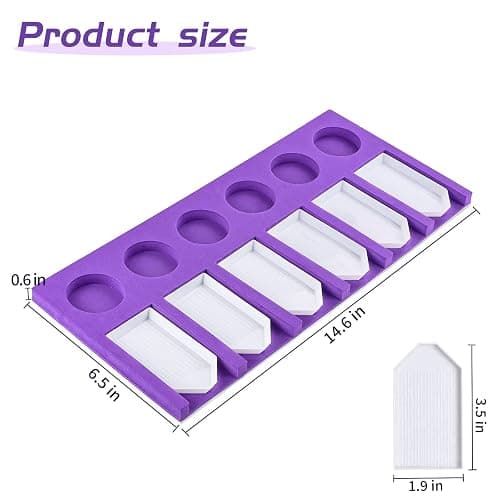 Diamond Painting Accessories Tray Organizer for Diamond Art Kits for Adults, Diamond Art Accessories Tools Kits, Diamond Art Storage Tray for Glitter Rhinestones, Diamond Bead Organizer Tray thumbnail 3