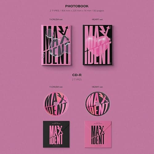 STRAY KIDS - Mini Album [MAXIDENT] (T-CRUSH Ver.) Photobook + CD-R + Lyrics Paper + Photocards + Mini Poster + Face Sticker + 1 Clear Potocard Frame thumbnail 3