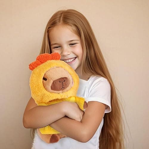 Acgtrick Cute Capybara Plush with 9 pcs Clothes & Accessories, Soft Capybara Stuffed Animal Capybara Plush Toy, Dress Up Kawaii Capybara Plushies Birthday Gifts for Kids Boys Girls 10.2 inch thumbnail 5