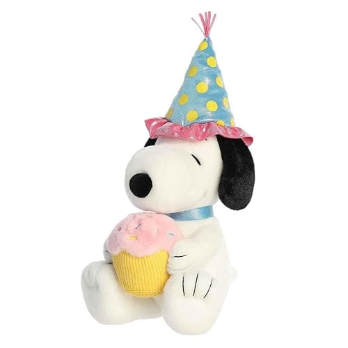 Aurora® Adorable Peanuts® Birthday Snoopy™ Stuffed Animal - Officially Licensed Toys for All Snoopy Fans - Nostalgic Gift for Adults and Birthday Celebrations - 16 Inches thumbnail 5