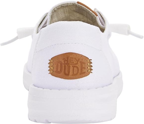 HEYDUDE Women's Wendy Stretch Canvas Slip On Shoes | Easy On Loafer | Elastic Laces, Breathable Canvas Upper, Removable Foam Insole, Flexible Outsole, Lightweight Packable Construction thumbnail 3