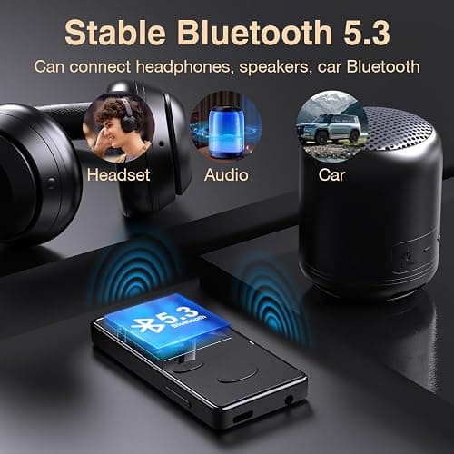Mp3 Player with Bluetooth 5.3 HiFi Sound, Mp3 Player with FM Radio, Mini Music Player 32GB for Kids Adults, Earphones Included, TF Card can be Inserted thumbnail 5