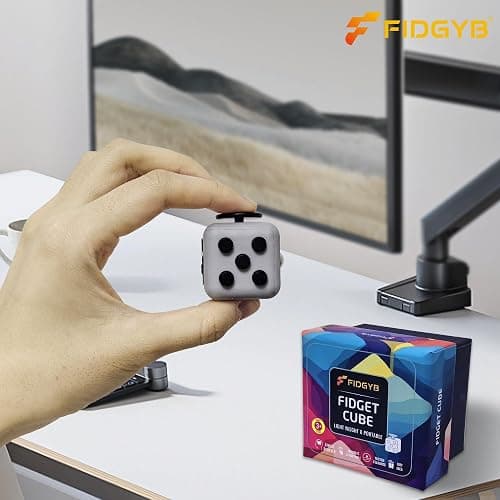 FIDGYB Cube Fidget Stress Relief Toy for Adults & Kids, Smooth, Quiet Sensory Toy for Anxiety, Focus & ADHD Idea[LGB] thumbnail 2