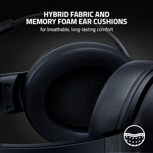 Razer Kraken V3 X Wired USB Gaming Headset: Lightweight Build - Triforce 40mm Drivers - HyperClear Cardioid Mic - 7.1 Surround Sound - Chroma RGB Lighting - Black thumbnail 5