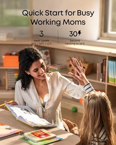 eufy Breast Pump E20, Heated Wearbable Breast Pump, 3 Temperature Levels, Hands-Free, App-Controlled Optimized Rhythm, Hospital-Grade Suction, Discreet and Ultra-Quiet Pumping thumbnail 3