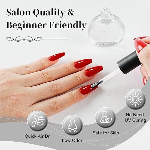 OpenLive 16.5ml Top Coat Clear Nail Polish, Quick Dry High Gloss Shine Large Volume Top Coat, Long Wear and Scratch Resistant for Women Salon DIY Nail Art thumbnail 6