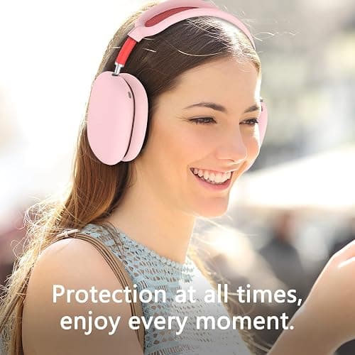Silicone Case Cover for AirPods Max Headphones, Ear Pad Case Cover/Ear Cups Cover/Headband Cover for AirPods Max (USB-C/Lightning)(2024/2020),Accessories Silicone Protector for Apple AirPods Max, Pink thumbnail 6