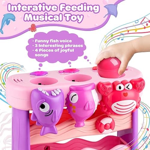 V-Opitos Musical Toy for 1, 2 Years Old Boys & Girls, Feeding Interactive Toys with Ball, Montessori Education Toys, Perfect Toddler Christmas Birthday Gifts thumbnail 3