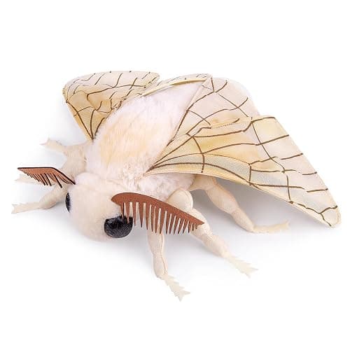 ZHONGXIN MADE Silk Moth Plush Toy - Lifelike Silk Moth Stuffed Animals 11in, Realistic Soft Big Wings Moth Toys, Simulation Butterfly Plushie Model Toy, Unique Plush Collection for Kids - Image 1