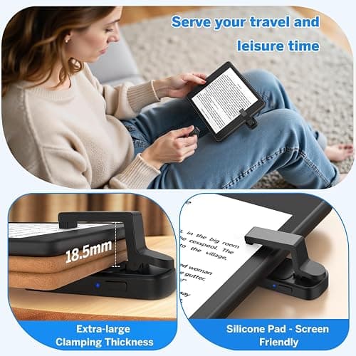 Page Turner Ring for Kindle,Remote Control for iPhone iPad Android Tablets E-Readers,Clicker Page Turner for Kindle Accessories for Camera Video Record&Shutter Selfie (Black) thumbnail 4