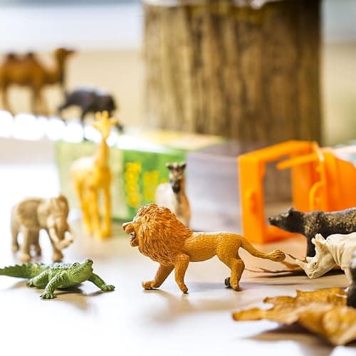 Safari Ltd. Wild TOOB - 12 Mini Figurines: Giraffe, Bear, Tiger, Camel, Lion, Crocodile, Gorilla, Hippo, Rhino, Zebra, Panther, Elephant - Educational Toy Figures For Boys, Girls & Kids Ages 3+ thumbnail 2